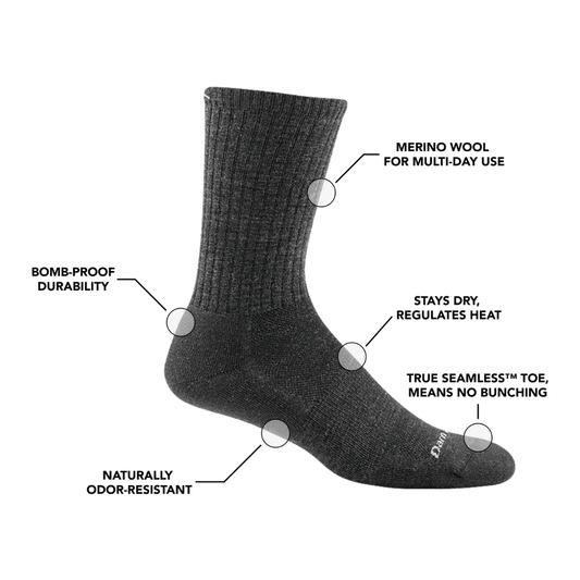 Men's The Standard Crew Cushioned Lightweight Lifestyle Socks