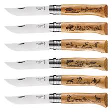 Opinel N°08 Animalia Engraved Oak
