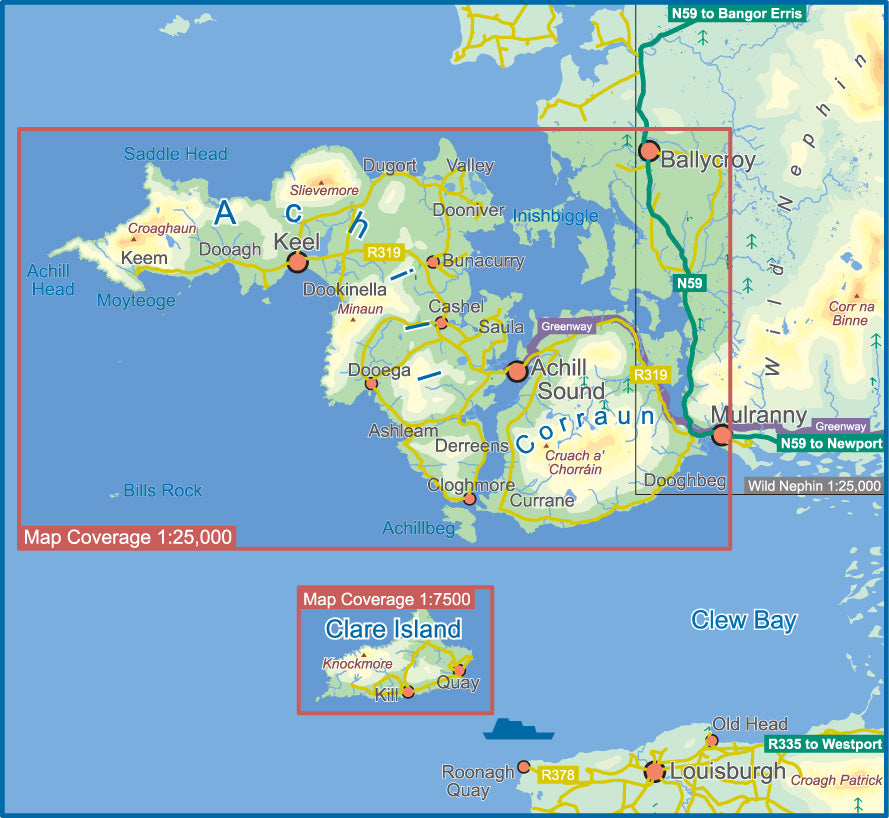Achill & Corraun/Clare Island Map