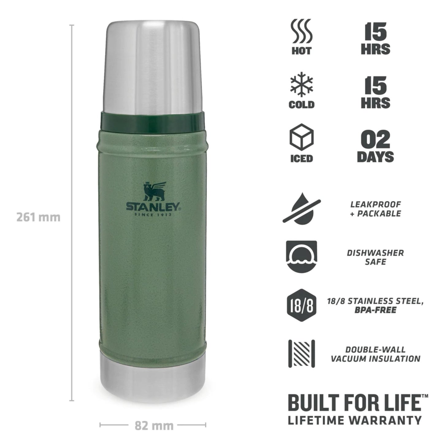 Stanley Classic Flask .47L Grn