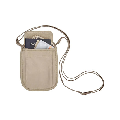 RFID Blocker Neck Wallet Tan