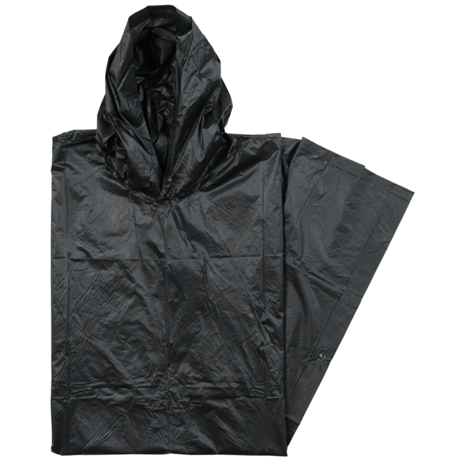 Vinyl Poncho Black