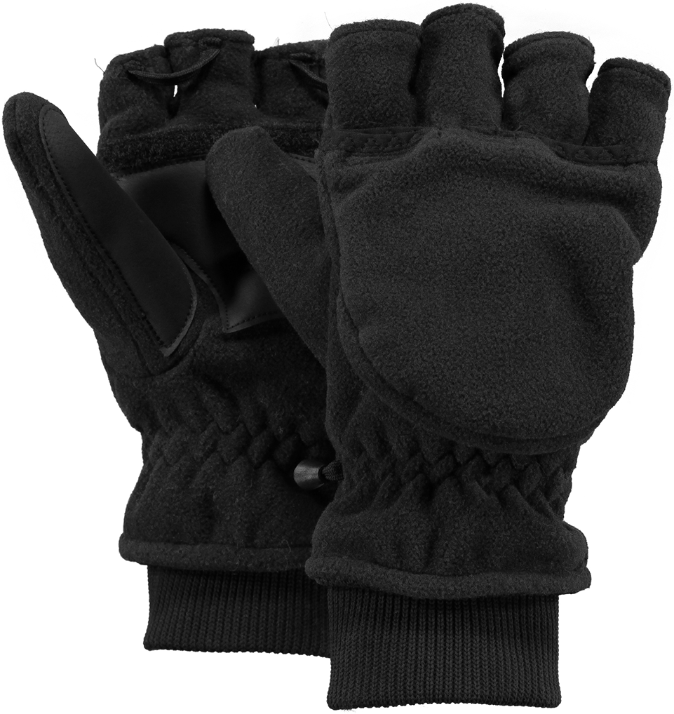 Convertible Mitts Blk Sml