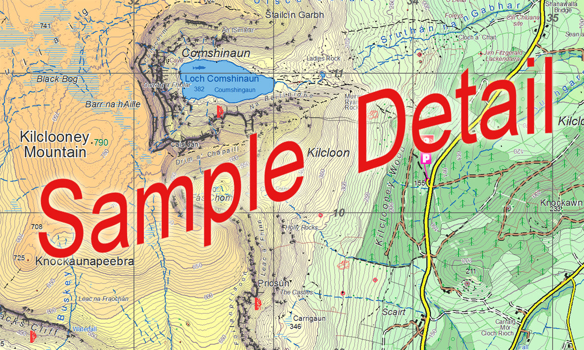 Comeragh Map Laminated