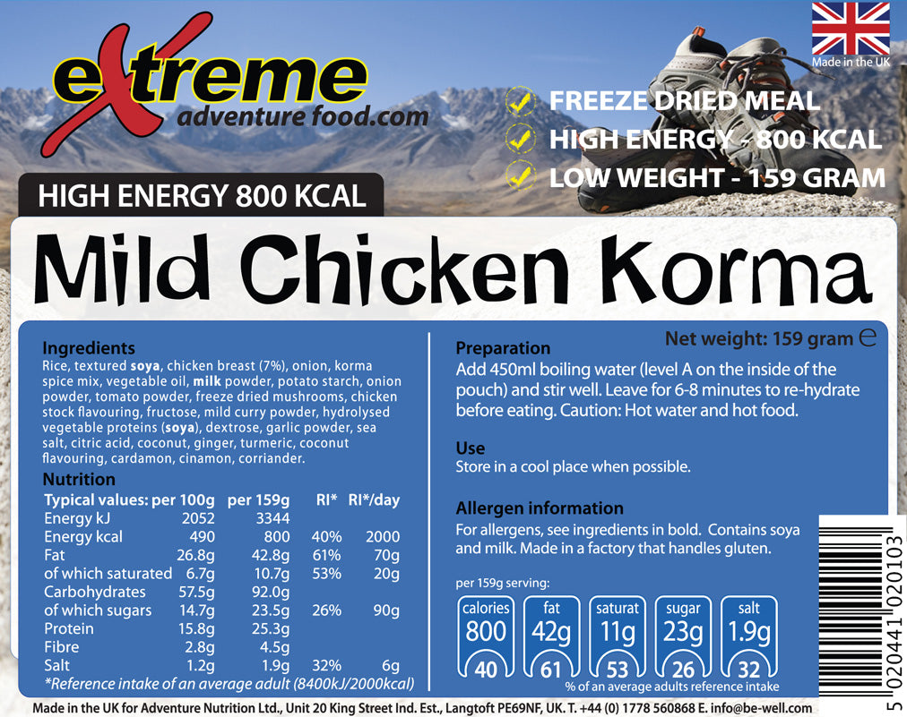 Freeze Dry Chicken Korma