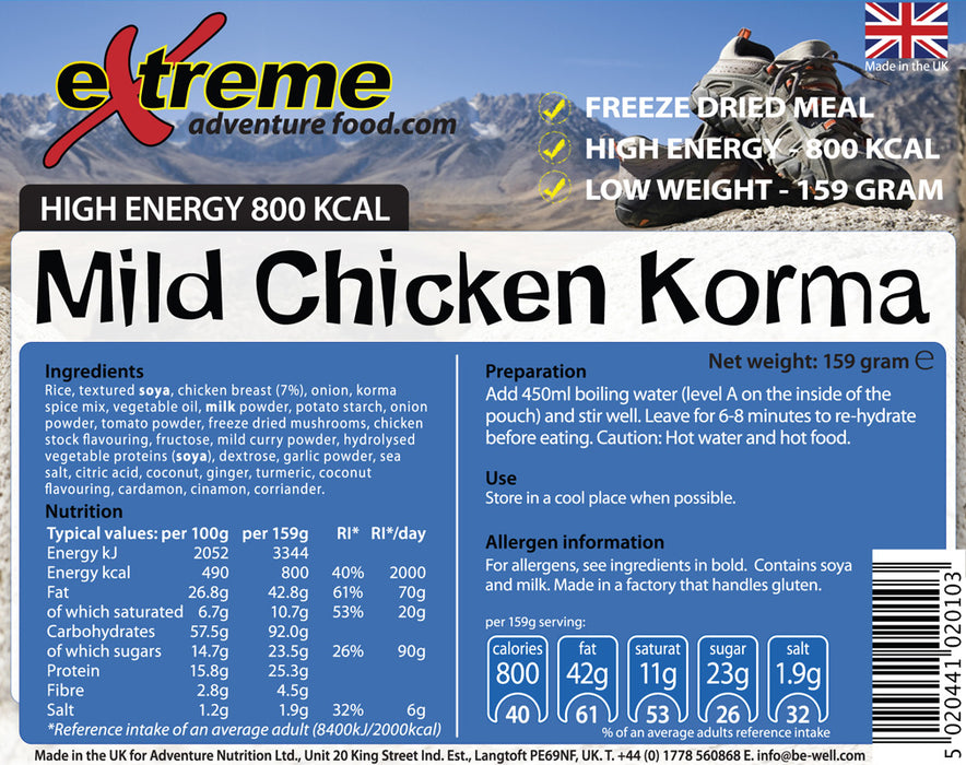 Freeze Dry Chicken Korma