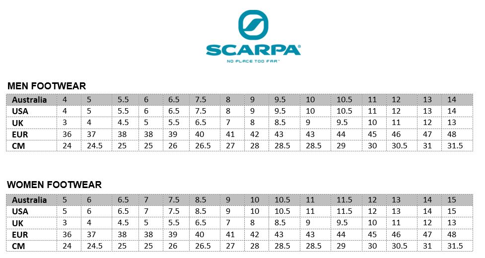 Scarpa hiking boot sizing Clearance